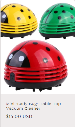 The ultimate gadget and gizmo is this cute mini ladybug vac